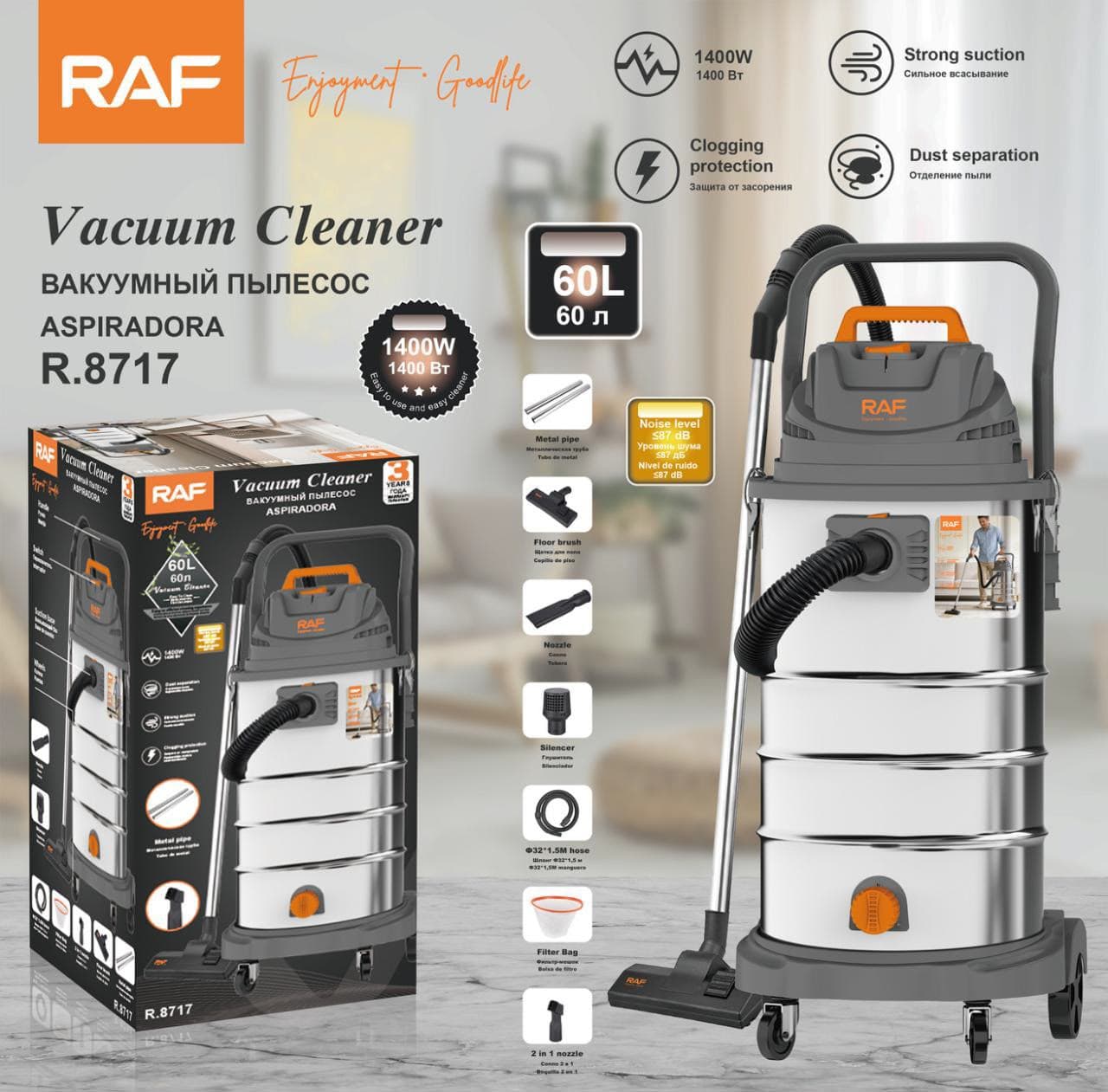 RAF COMMERCIAL WET N DRY VACCUM CLEANER