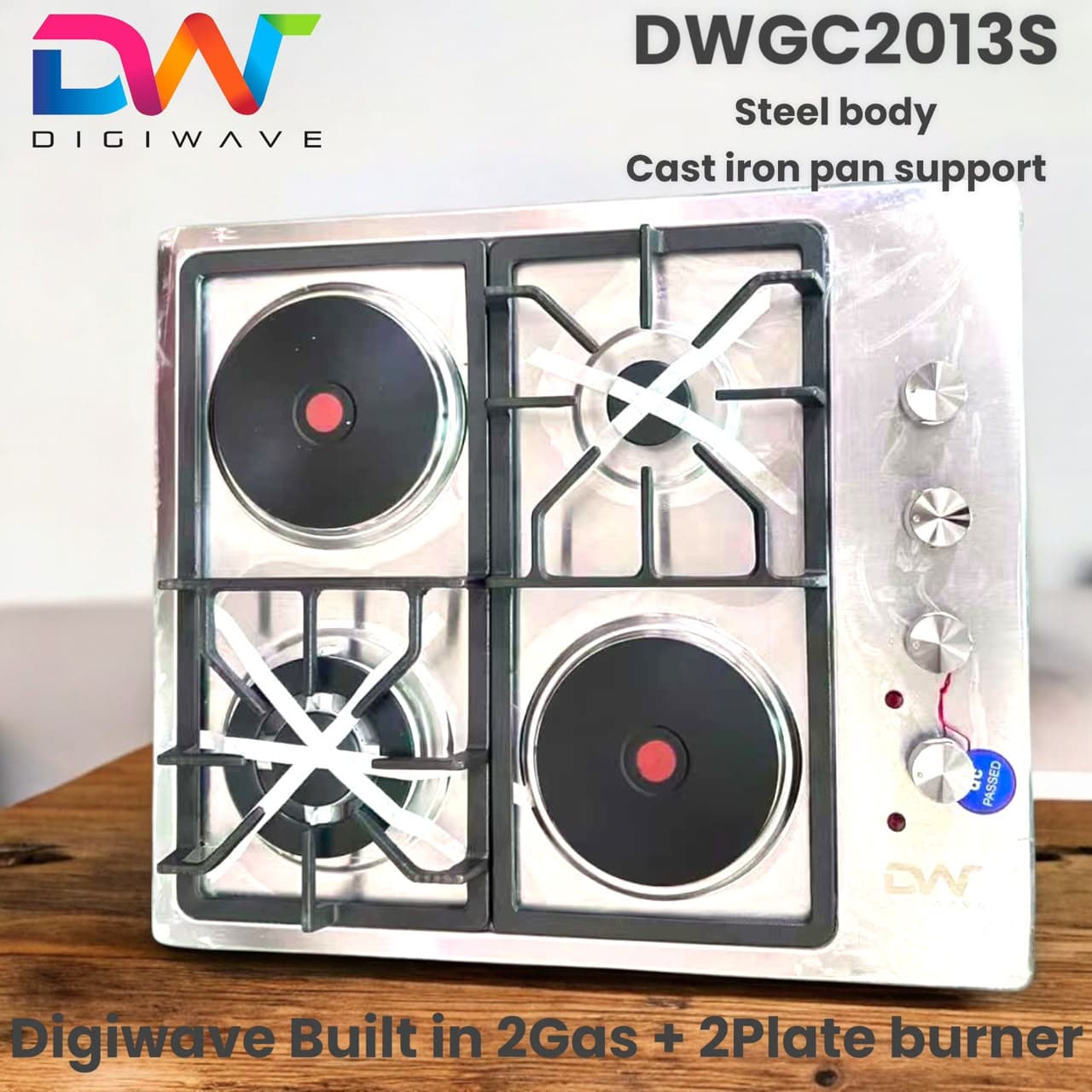 DIGIWAVE Built in 2Gas + 2Hotplate Burner