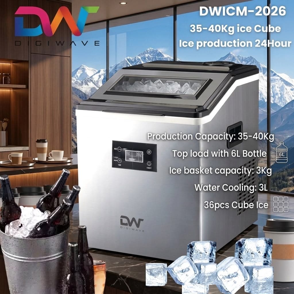 DIGIWAVE COMMERCIAL ICE MAKER 36-40kg