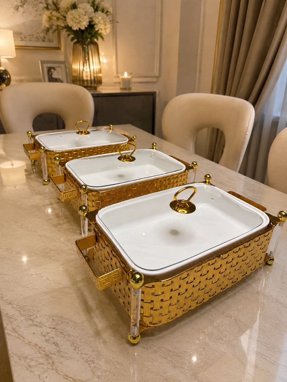 ceramic serving dishes 3 pcs set — 1